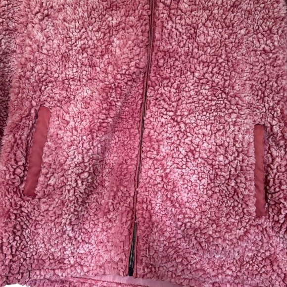 Katydid Pink Sherpa Zip Up Jacket Size Medium (M) - Picture 3 of 7